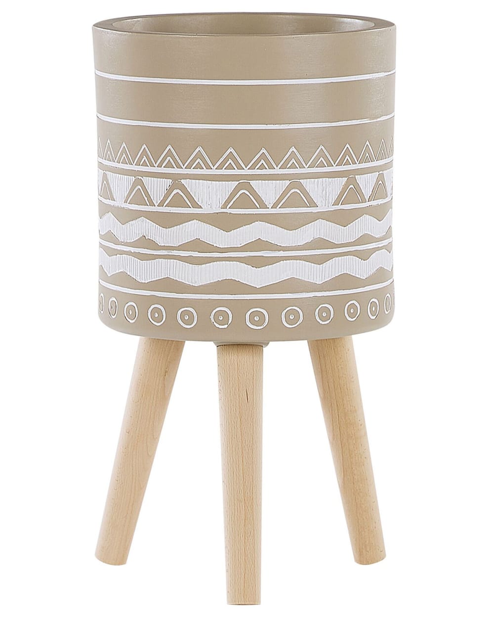 maceta de exterior de ceramica beige h55