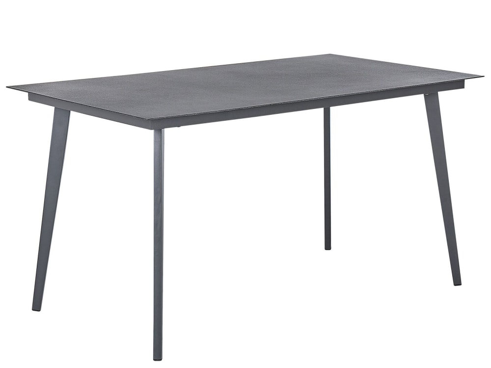 Table de jardin 4 personnes en aluminium gris