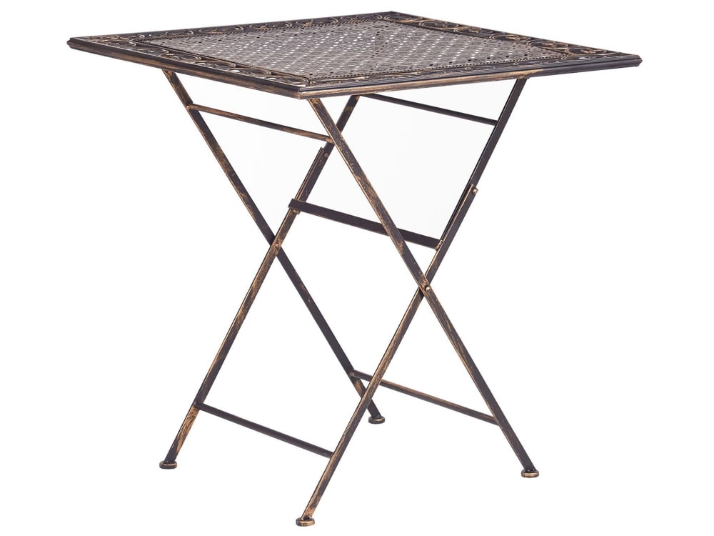 Table pliable 2 personnes en métal noir
