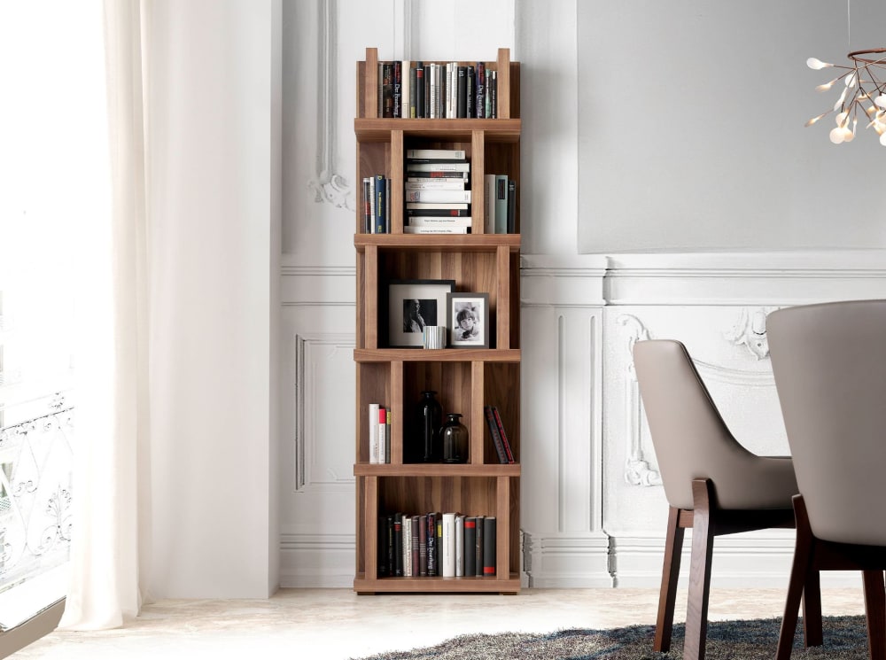 Ripiano in legno di noce - Modello Contemporaneo - Marrone - Pannello di particelle