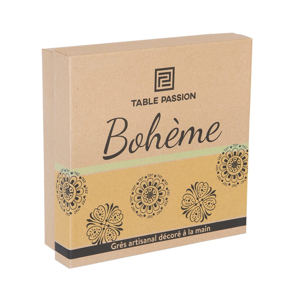 Coffret de 4 jeuners Bohème 32 cl multicolore en grès - Maisons du Monde