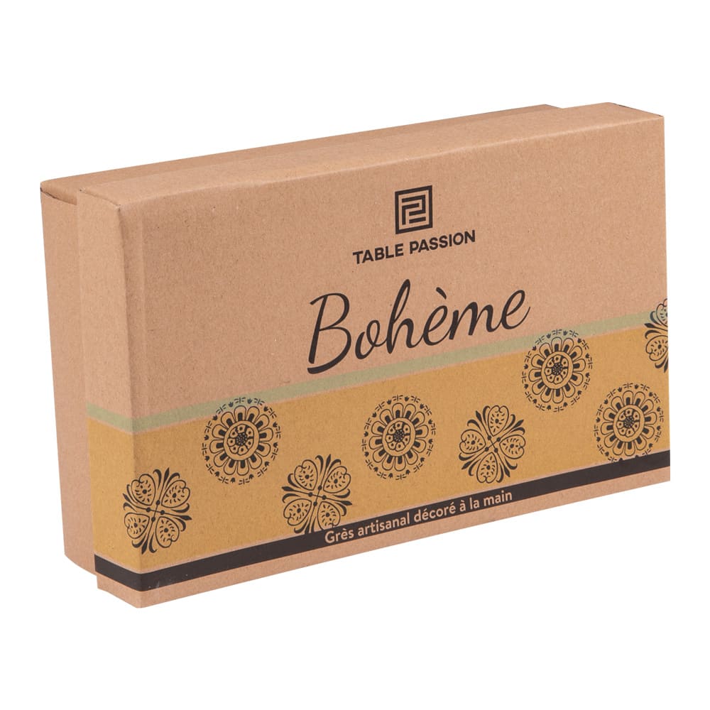 Coffret 6 tasses Bohème 17 cl multicolore en grès - Maisons du Monde