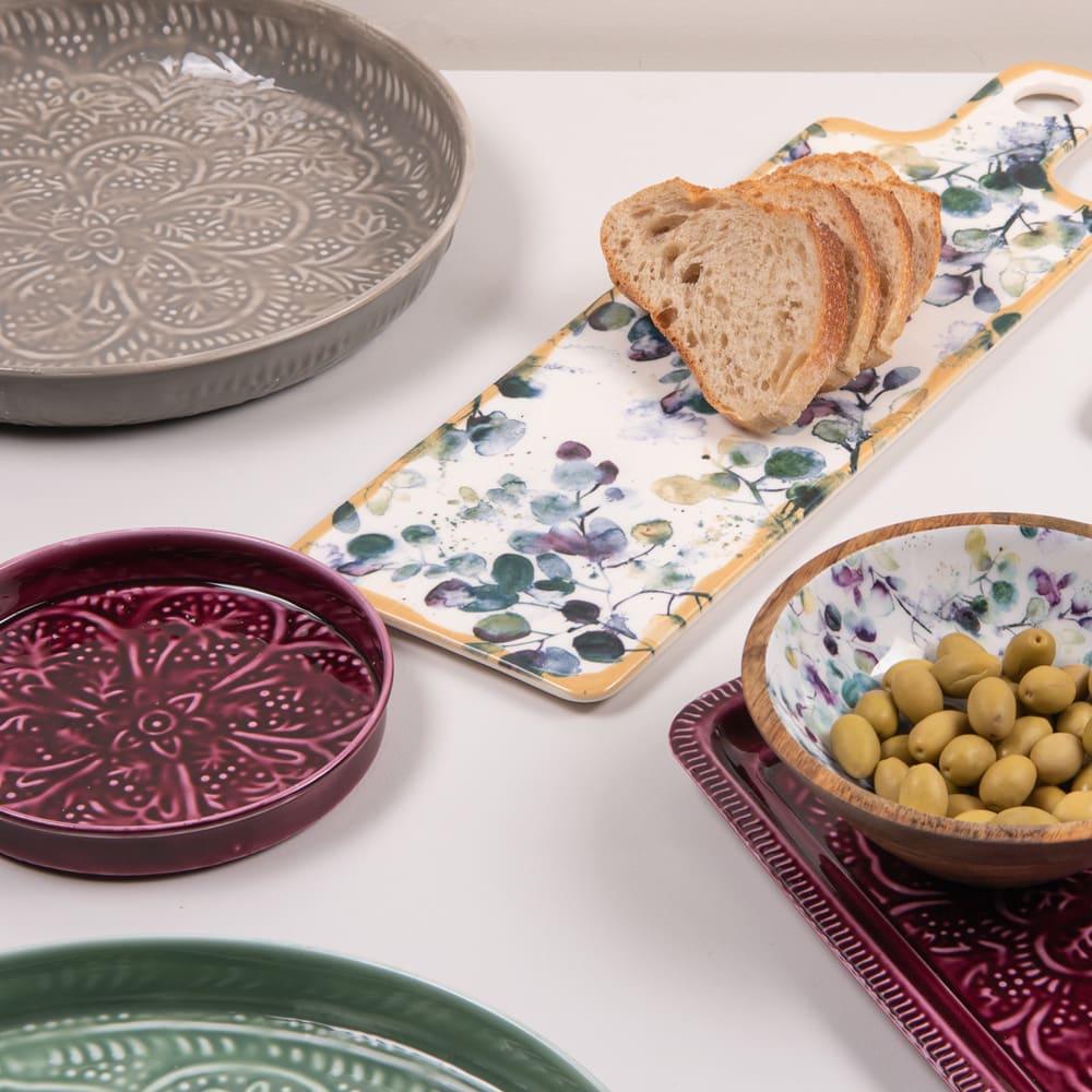 Planche de présentation Garden 47x15 cm multicolore en faïence - Maisons du Monde