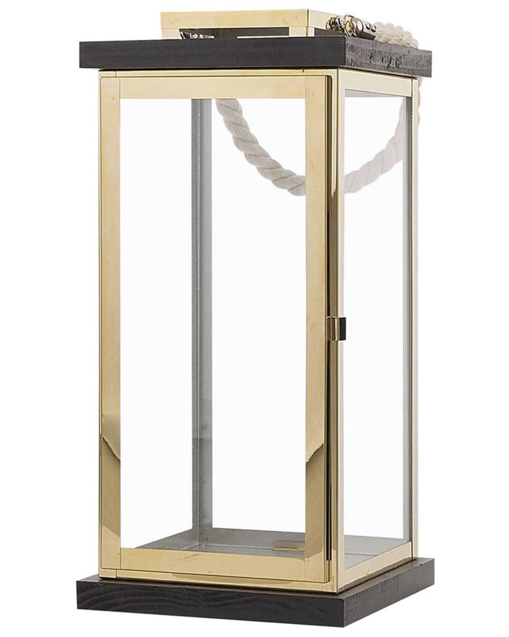 Laterne Aus Holz 41 Cm, Messing