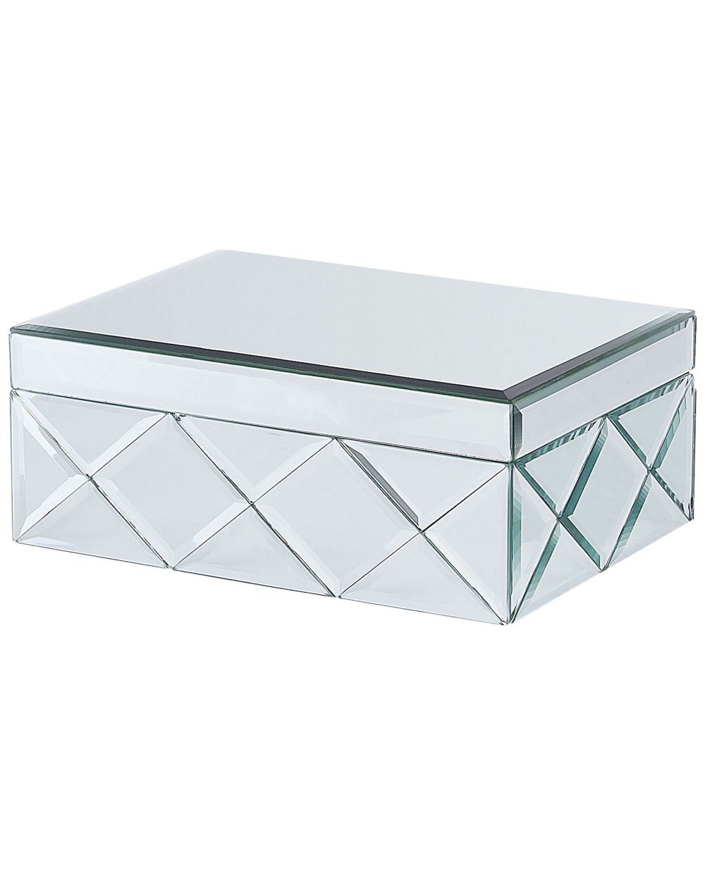 Beliani Schmuckkästchen aus Glas, silber style classic chic - Glas