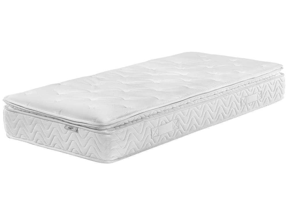 Beliani Matratze aus Stoff 90x200, beige - Stoff