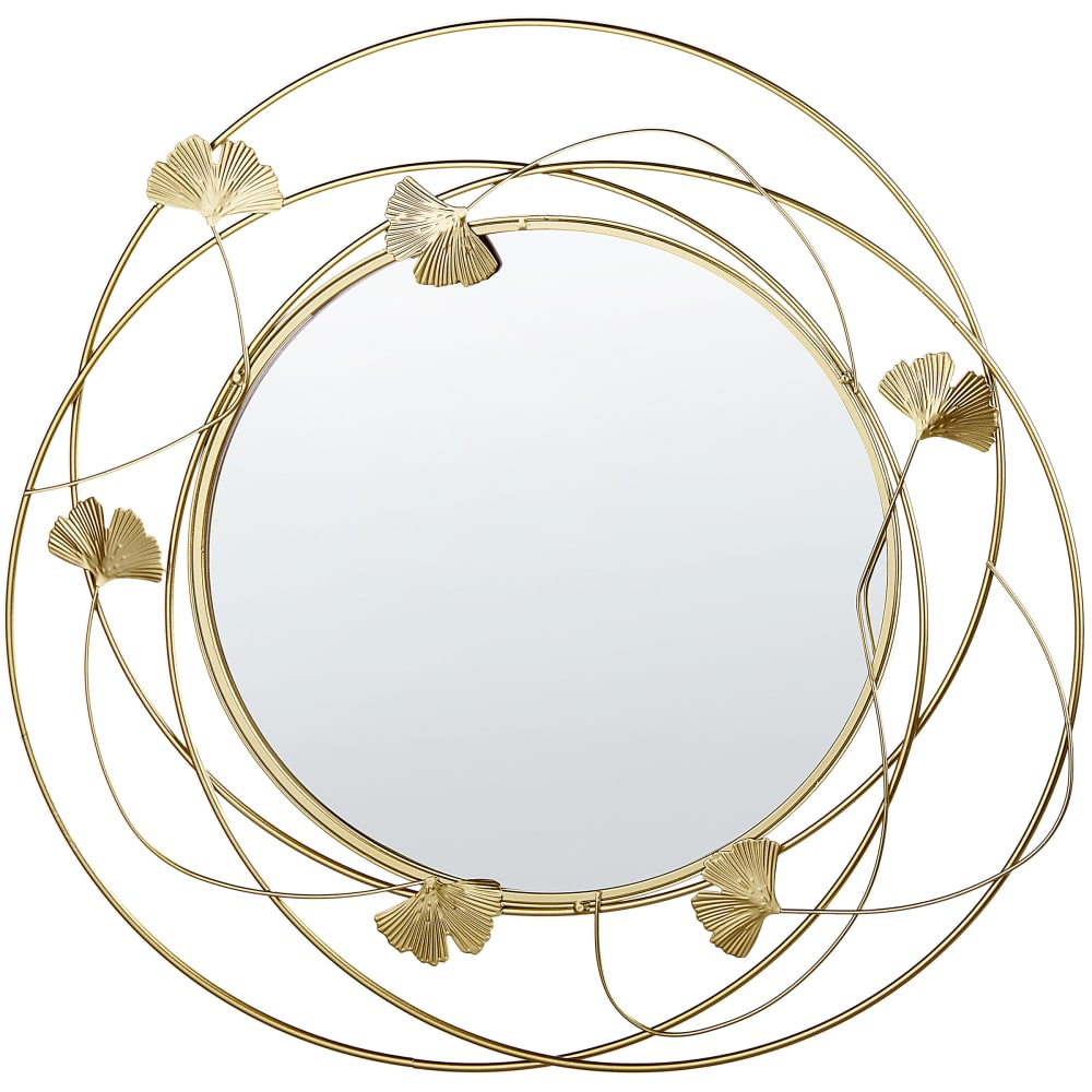Miroir en métal doré 49x46