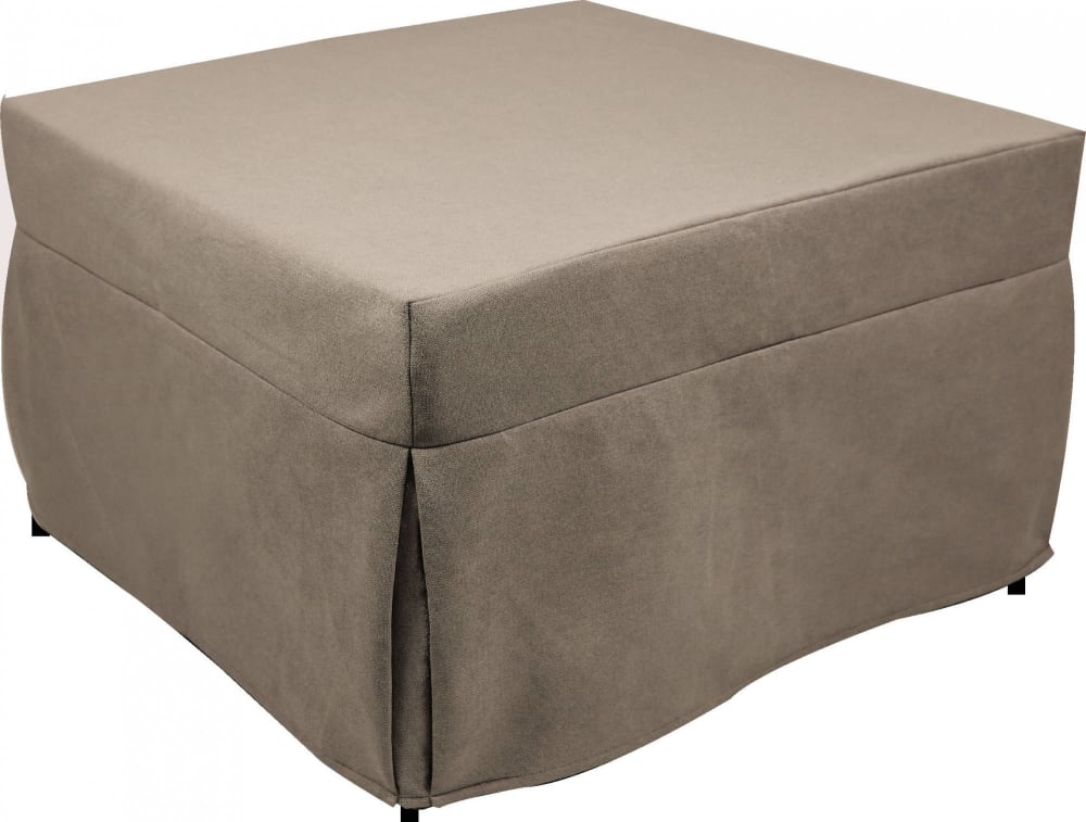 pouf en tissu tourterelle