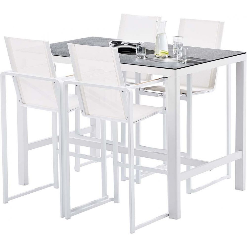 Ensemble bar en  aluminium - pierre