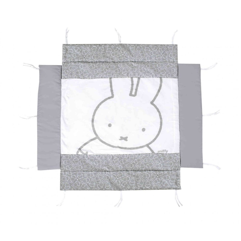 roba Laufgittereinlage 75 x 100 bis 100 x 100 cm - Grau/Weiß GRAU BAUMWOLLE Baby