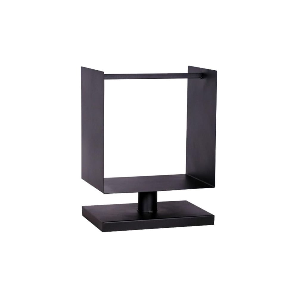 Magnus Porte-bûches sur pied design 45 cm Noir Acier