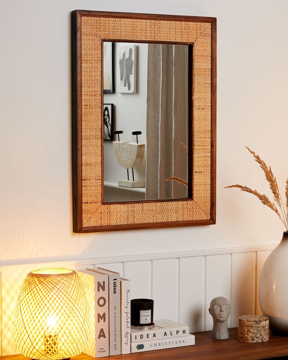 Miroir en bois marron 74x54