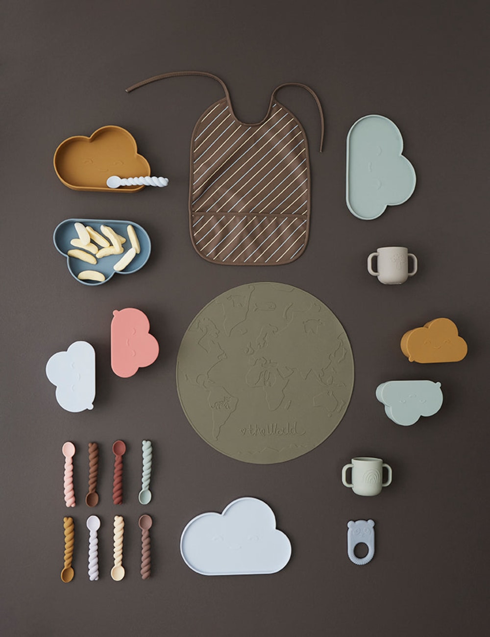 Cuillère multicolore en silicone H2,4x12,7x2,5cm (OYOY Living Design) - Image 3