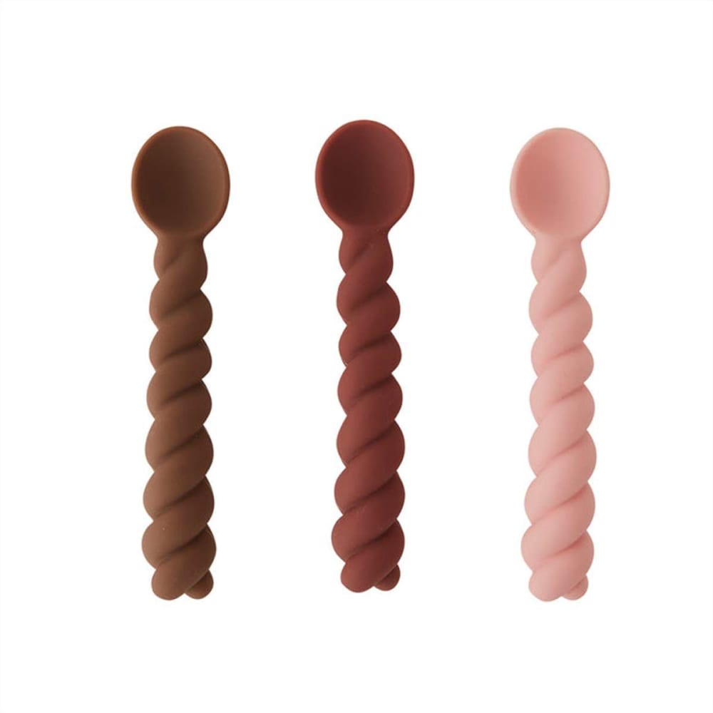 OYOY Living Design - Lot de 3 cuillères multicolore en silicone h2,4x12,7x2,5cm
