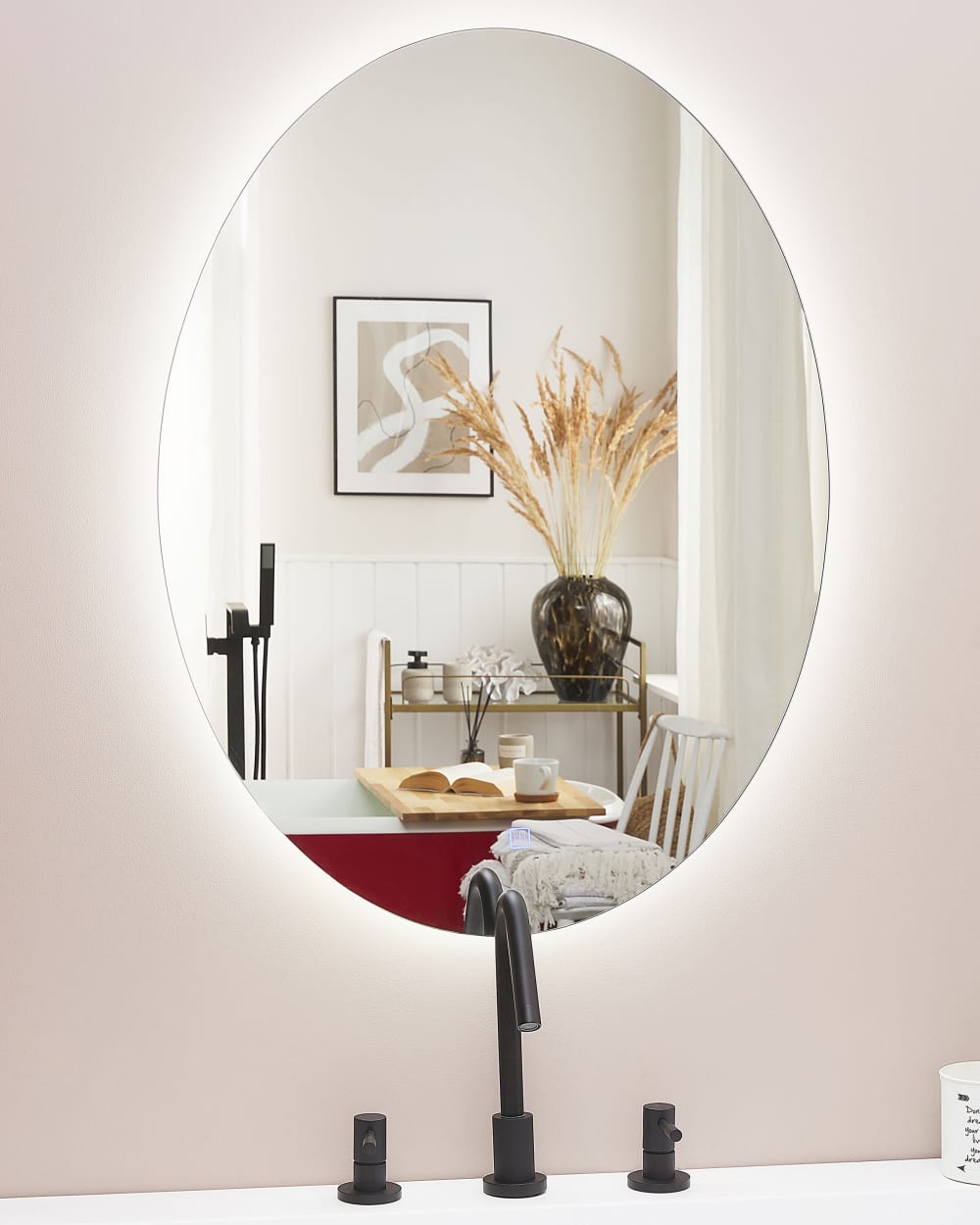 Led-Badezimmer-Spiegel Aus Glas 80 X 60, Silber