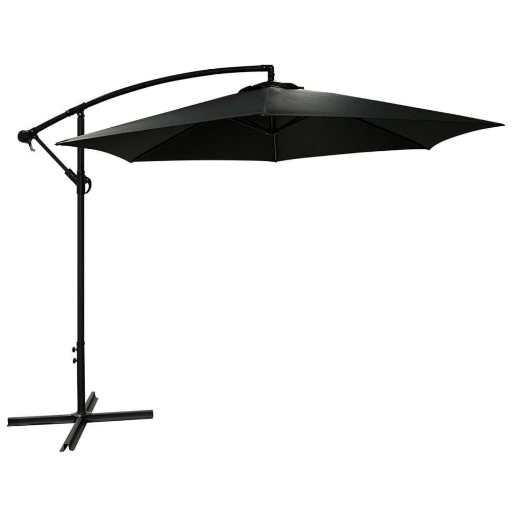 Parasol déporté rond eko 3 m gris anthracite
