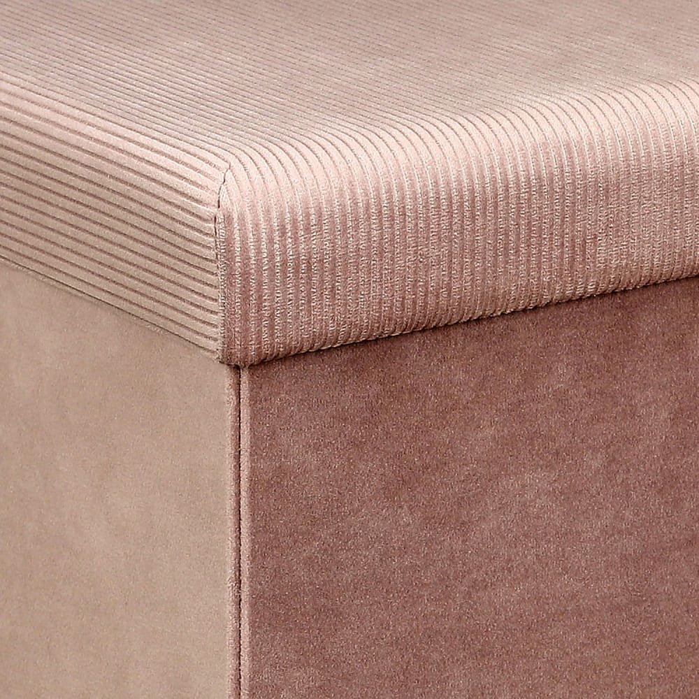 Pouf coffre de rangement rose poudré - Maisons du Monde