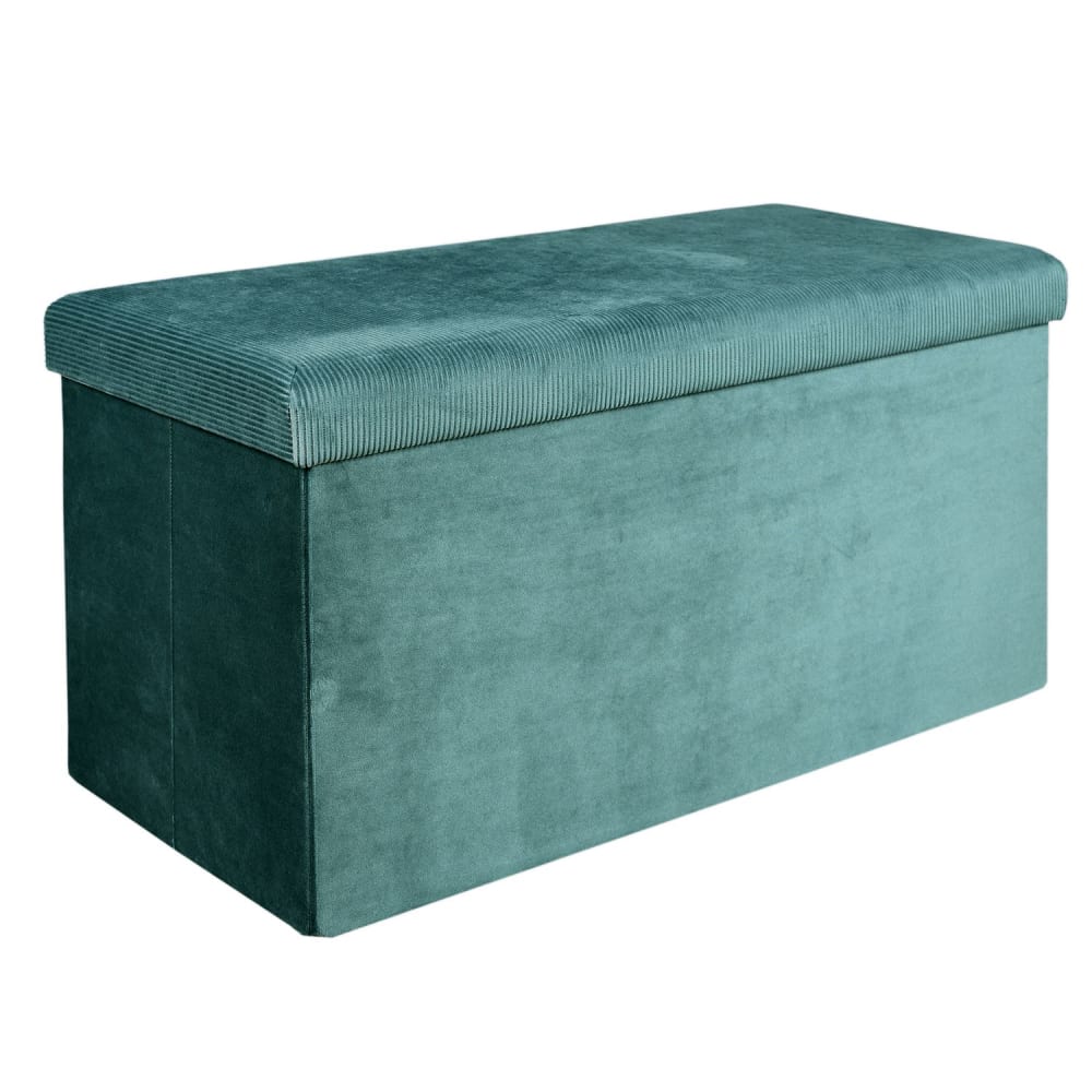 Banc coffre de rangement bleu cadet