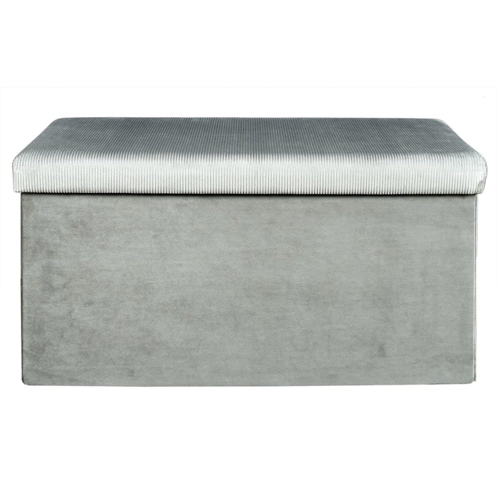 Banc coffre de rangement gris souris - Maisons du Monde