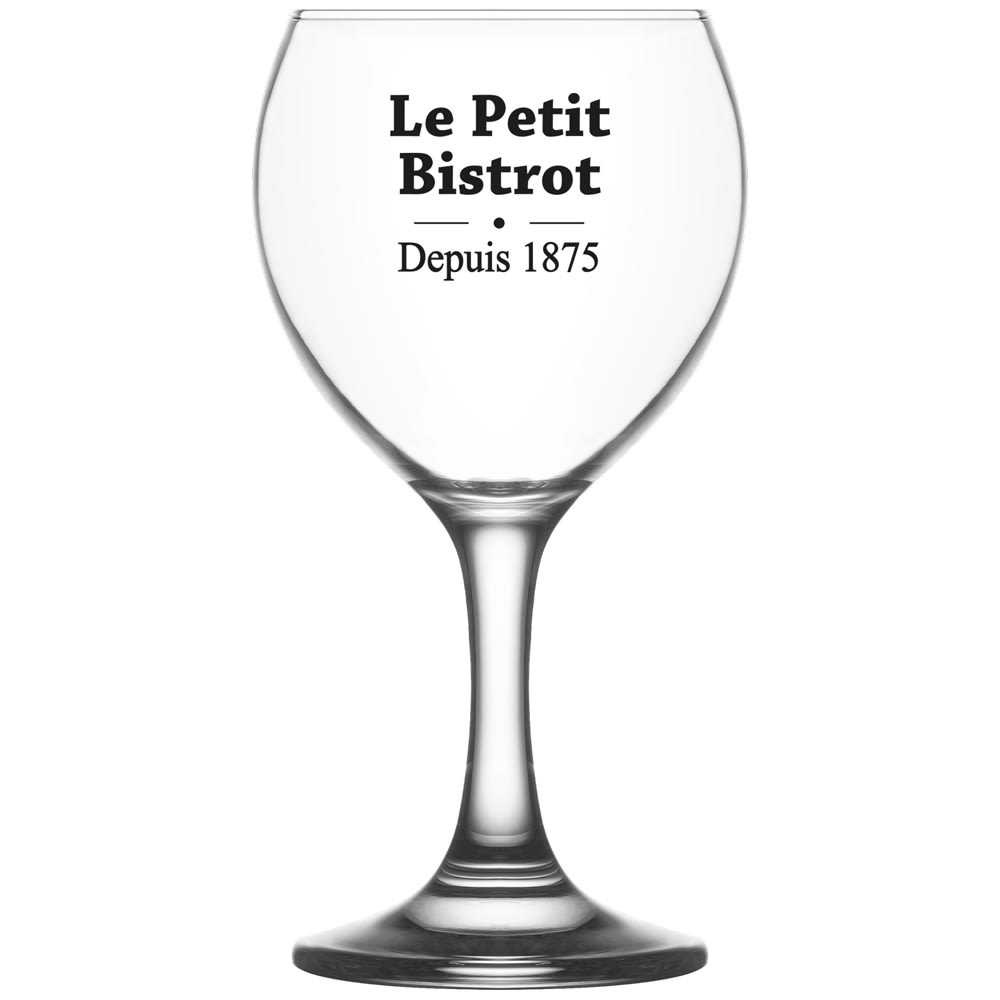 Boîte de 6 verres à pied Bistrot 21 cl transparent / cristal - Maisons du Monde