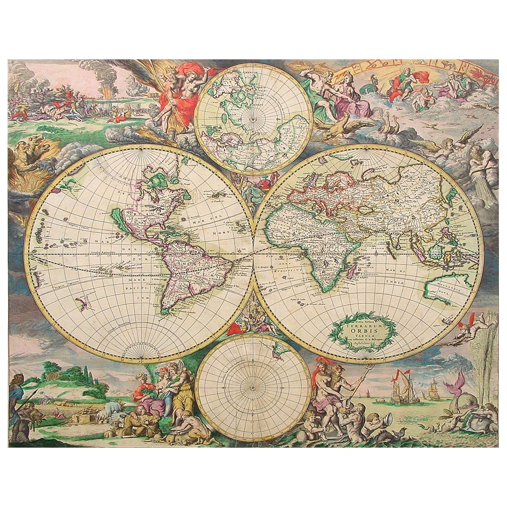 Cuadro Lienzo - Mapa Antiguo No. 69 cm. 80x100