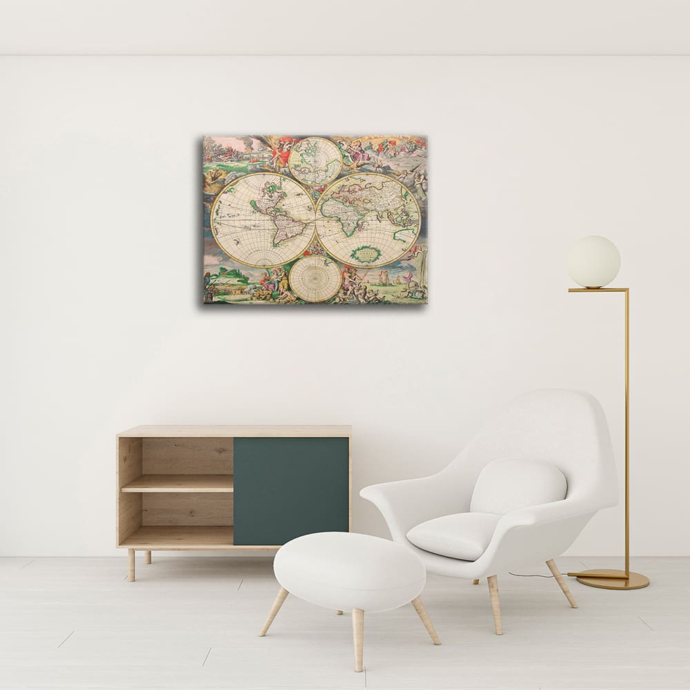 Stampa su tela - Mappa Antica No. 69 cm. 40x50 - Legendarte
