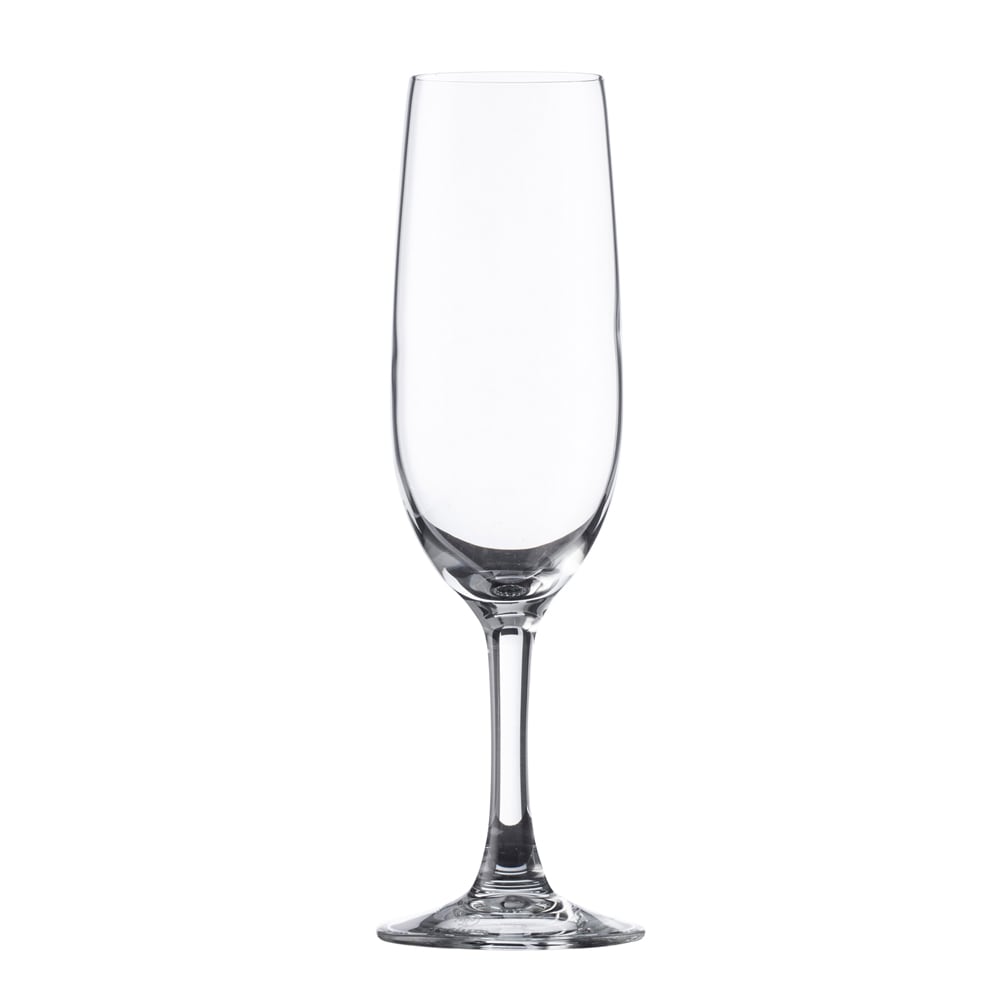 Boîte de 6 flûtes à champagne trempées   17 cl transparent en verre