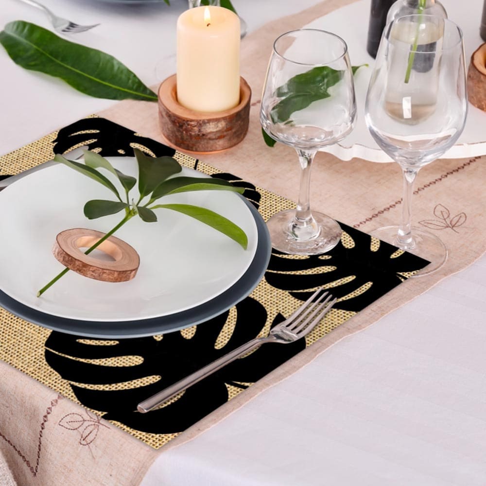 Set de table en toile de jute feuilles 30x42cm - Maisons du Monde