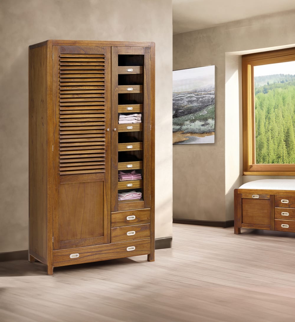 Armoire en bois de mindi marron H 200 cm - Maisons du Monde