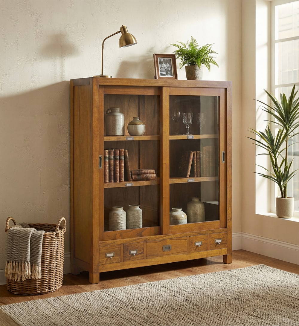 Vitrine aus Mindi-Holz, L 120 cm, braun - Maisons Du Monde
