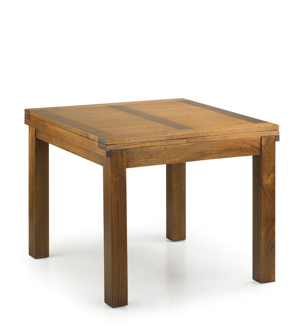 Table extensible en bois de mindi marron L 95 cm