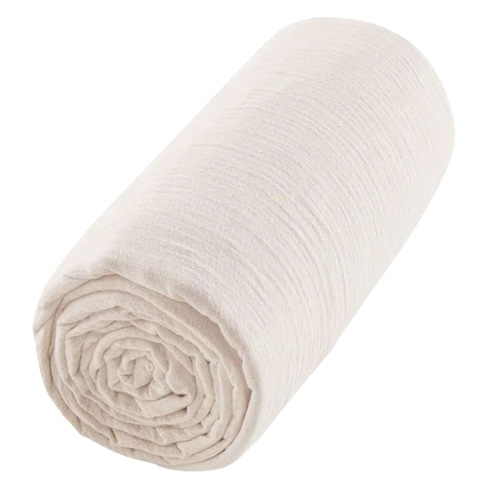 Drap housse gaze de coton beige 60x120 (Sevira Kids) - Image 3