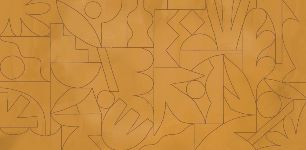 Papier peint panoramique Fragments, Jaune 510 x 250cm