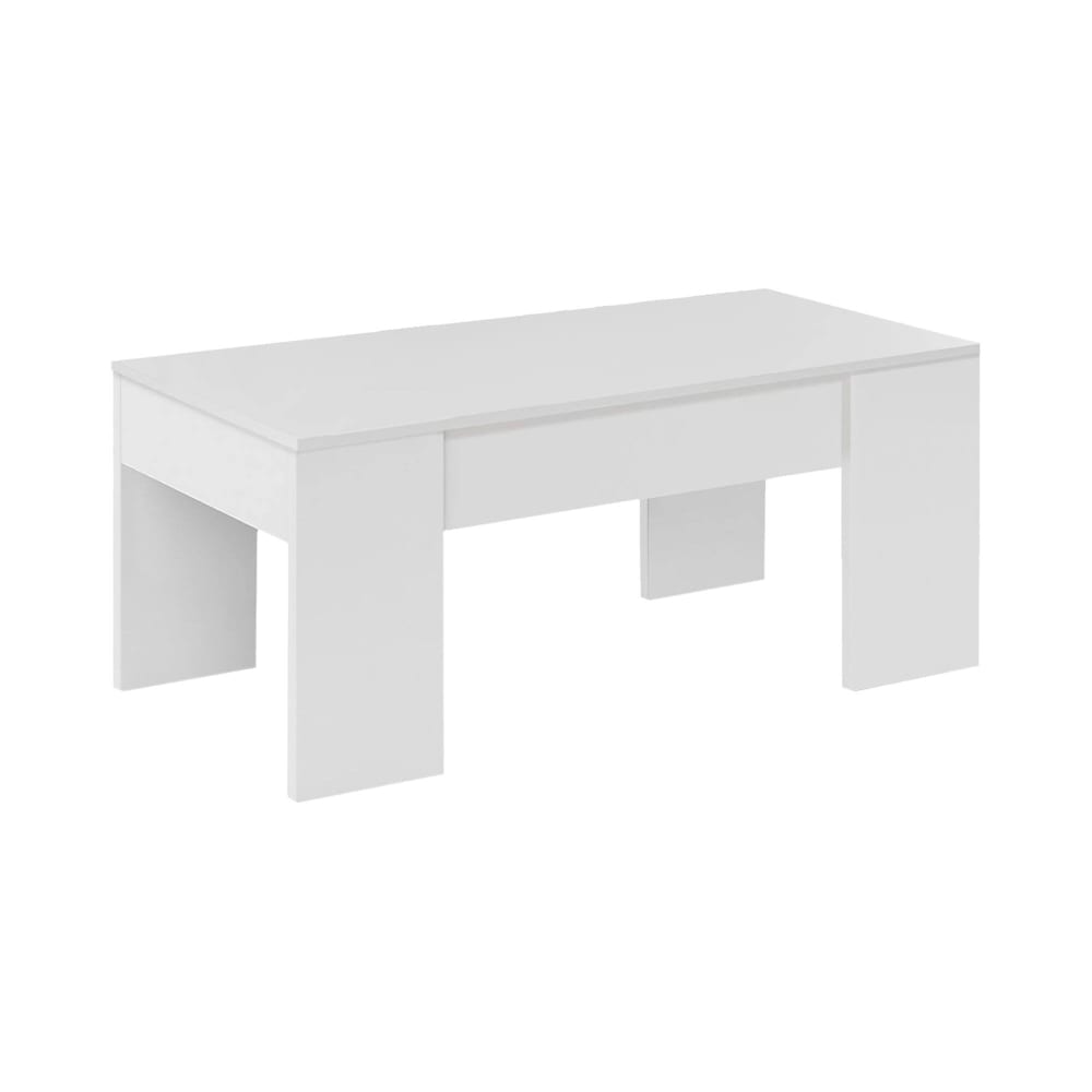 Table basse effet bois blanc