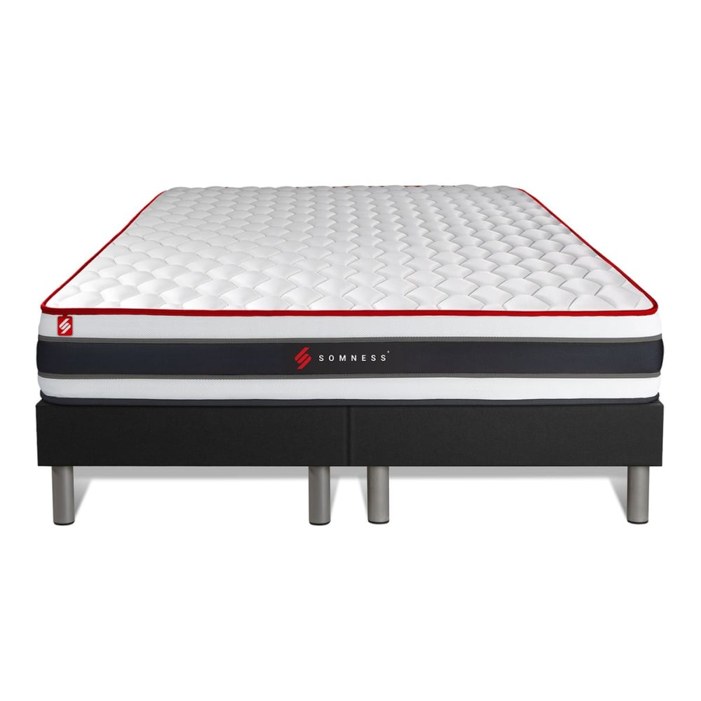 Ensemble 160x200 ressorts et mémoire de forme double sommiers - Maisons du Monde