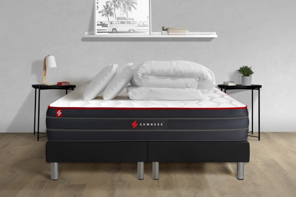 Pack matelas 200x200 double sommiers oreiller couette - Maisons du Monde