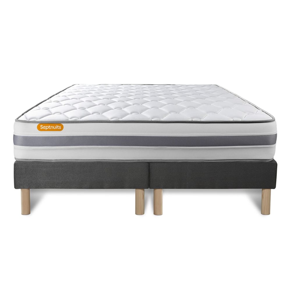 Ensemble 160x200 ressorts et mémoire de forme double sommiers - Maisons du Monde