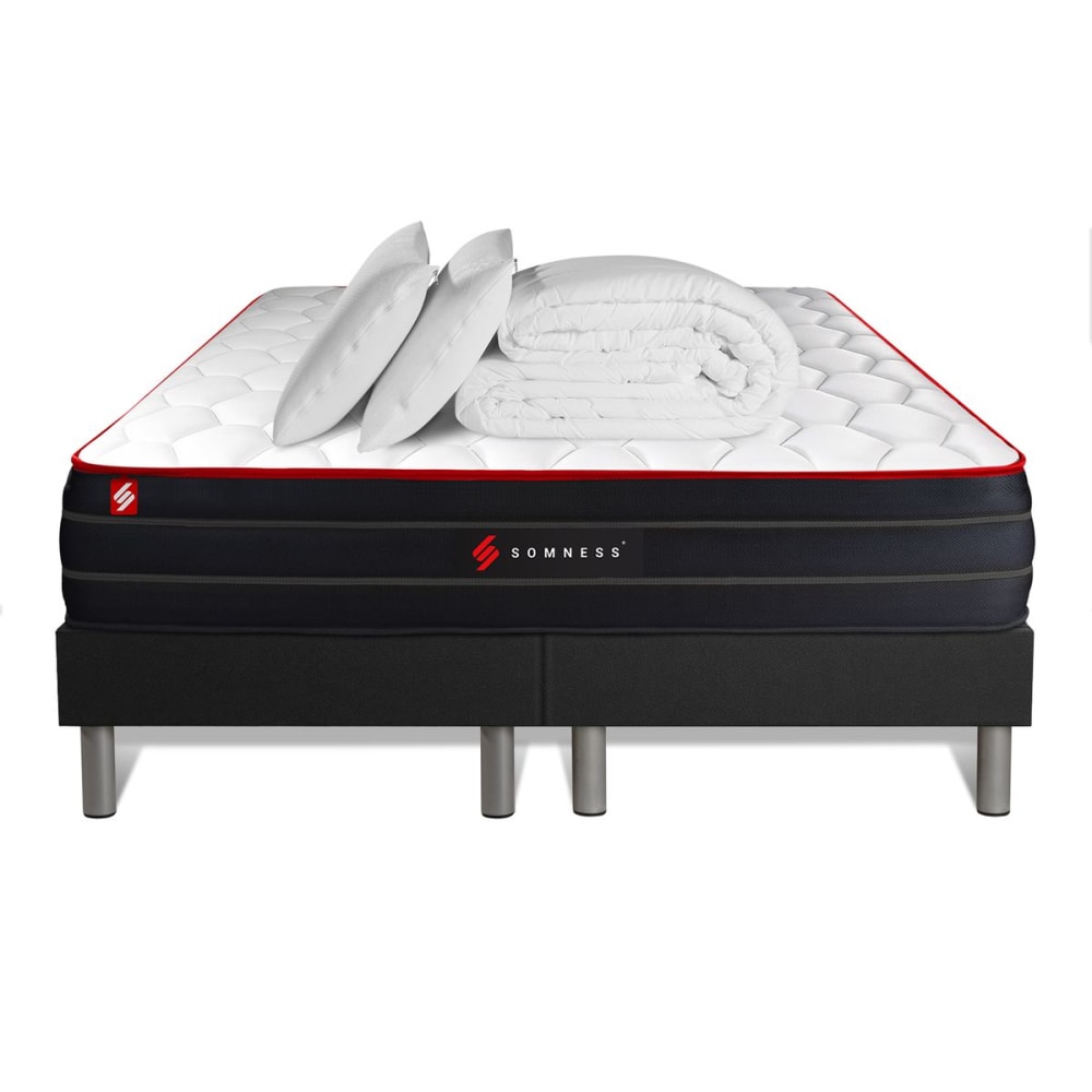 Pack matelas 180x200 double sommiers oreiller couette