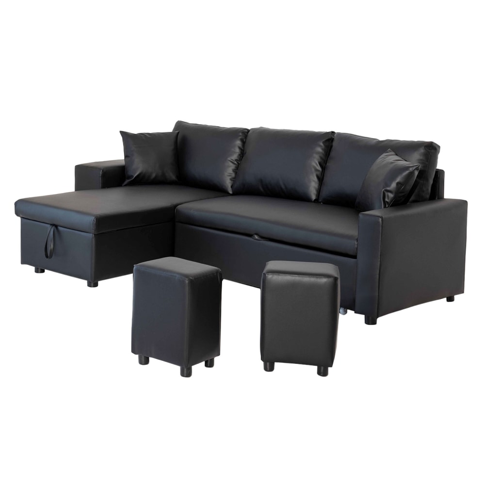 Canapé d'angle convertible - simili