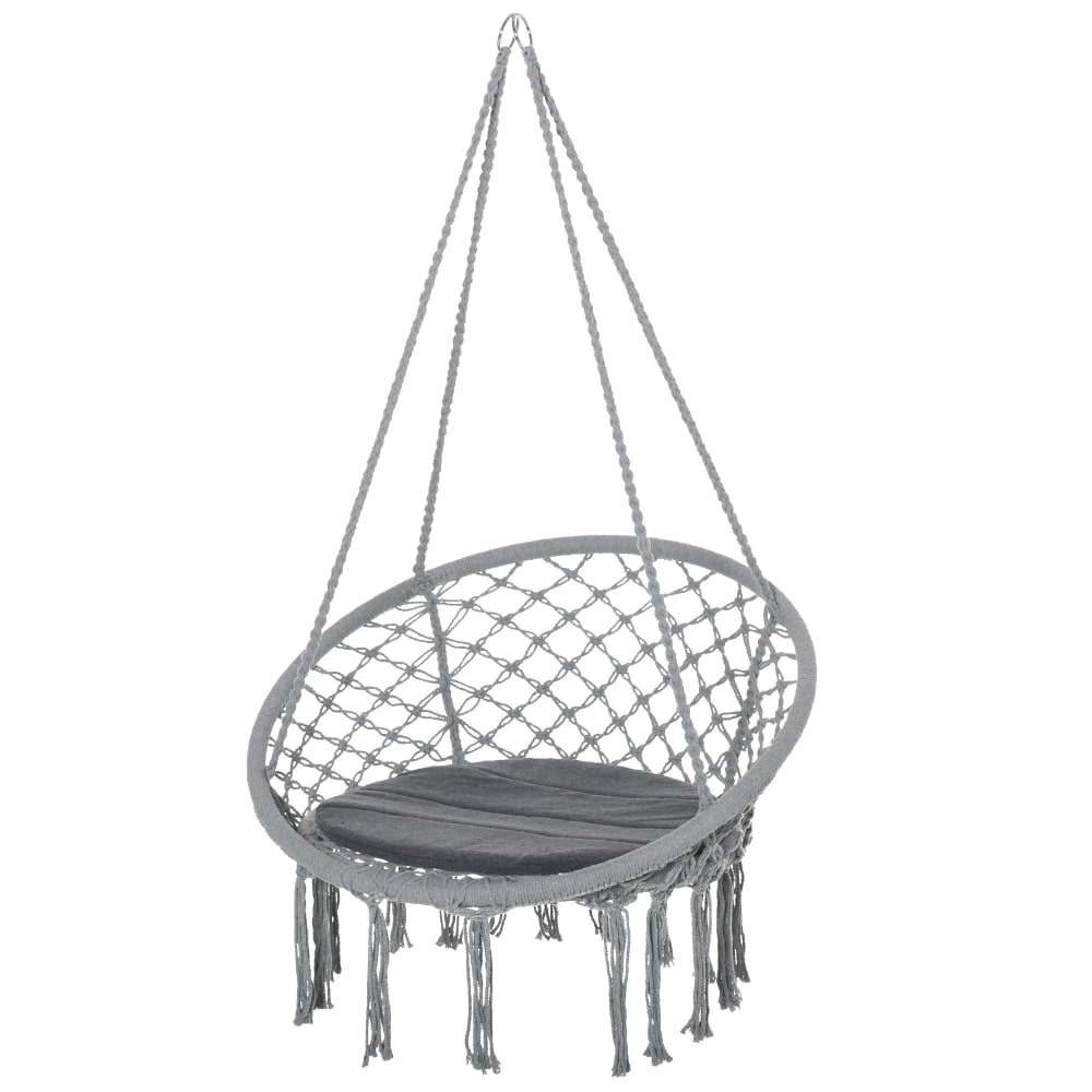Silla colgante 80x80x42 cm gris