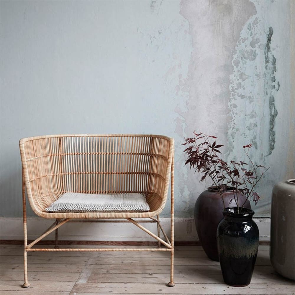 Butaca de fibras naturales marrón - Maisons du Monde