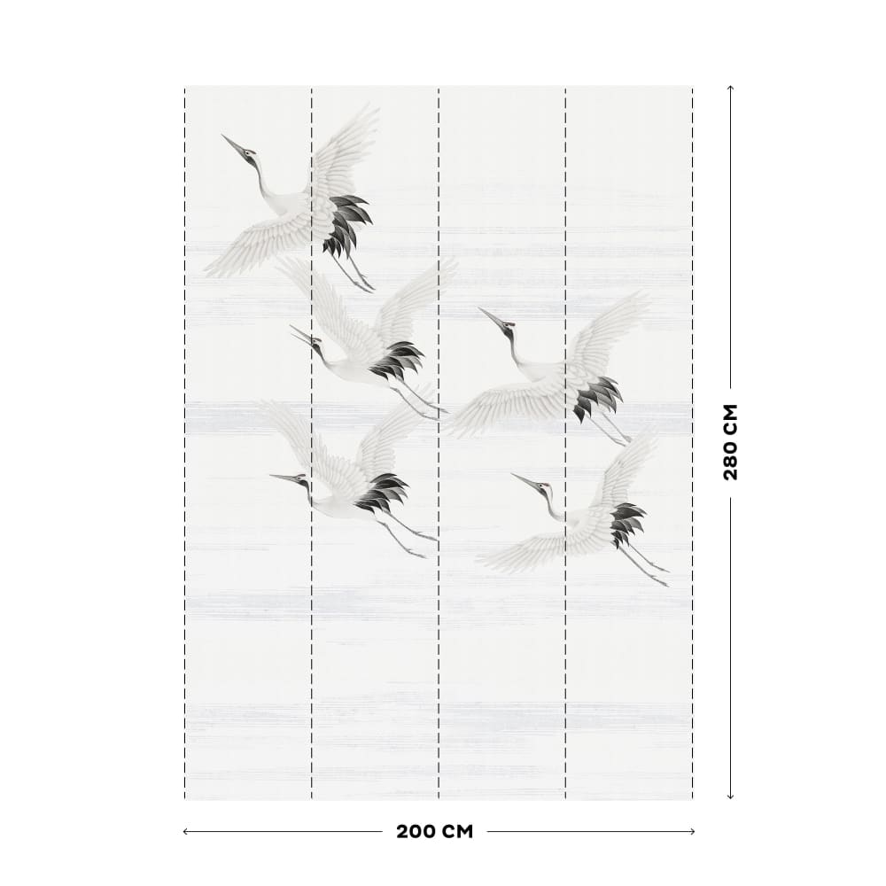 Papier peint panoramique intissé oiseaux 200x280cm — vue 4
