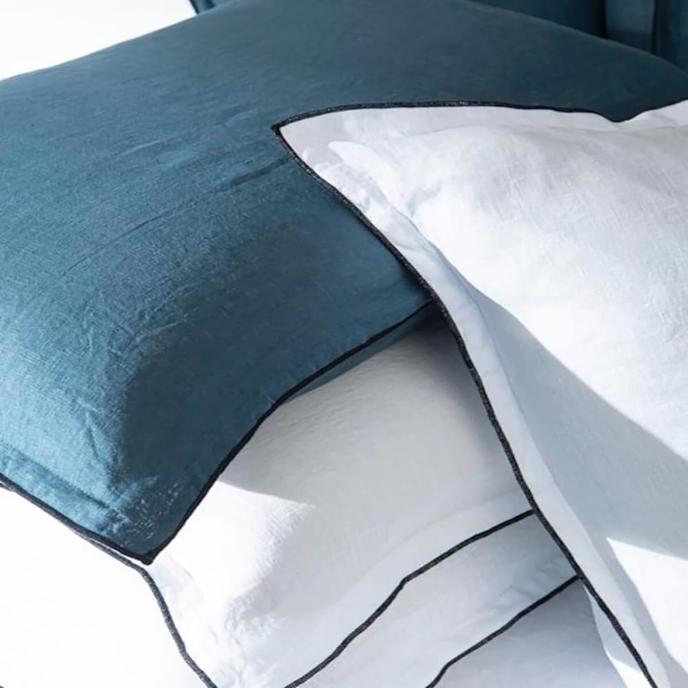 Taie d'oreiller en percale de coton blanc 65x65 cm — vue 4