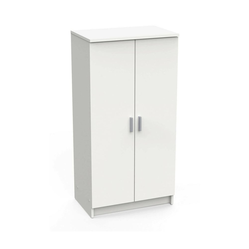 Meuble à chaussures effet bois blanc 55x36 cm