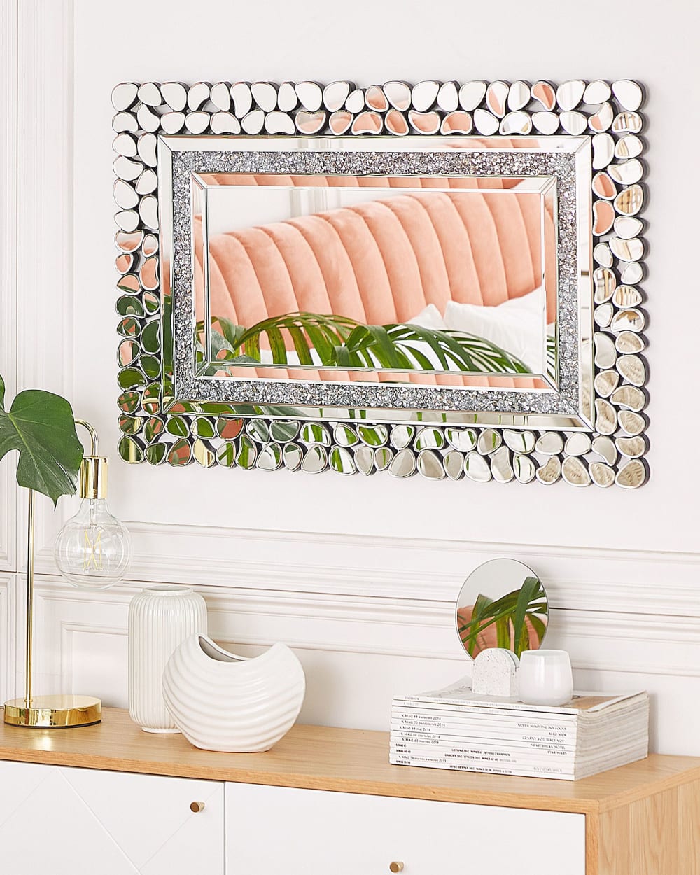 Miroir en verre argenté 90x60