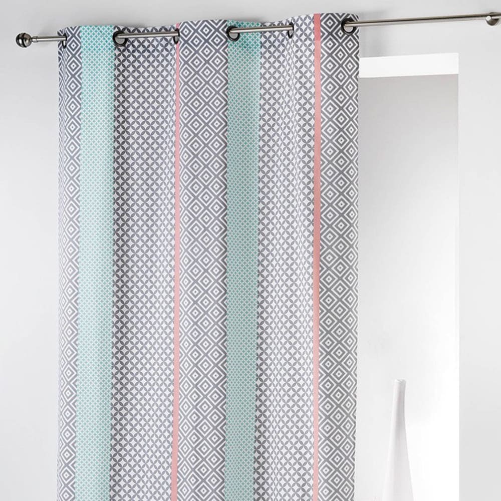 Rideau rose/menthe 140x240cm - Maisons du Monde