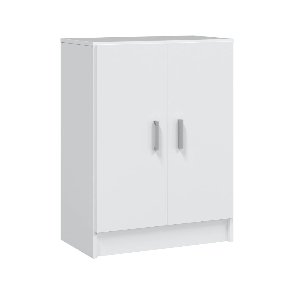 Armoire polyvalente à 2 portes effet bois blanc 59x37 cm