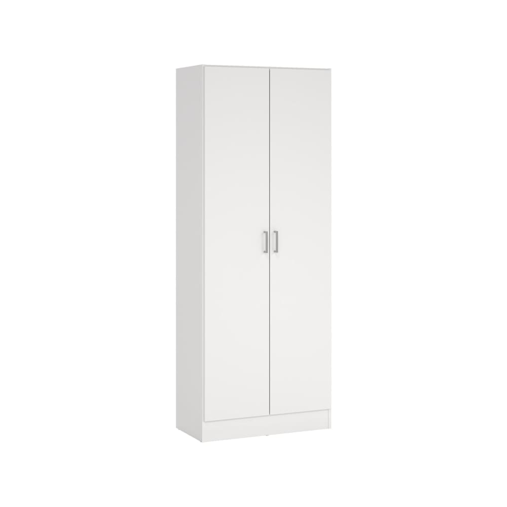 Armoire polyvalente à 2 portes effet bois blanc 73x37 cm