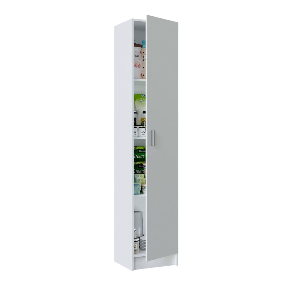 Armoire polyvalente 1 porte effet bois blanc 37x37 cm