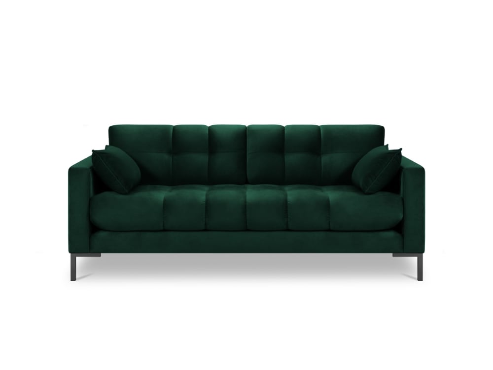 Canapé 2 places en tissu velours vert bouteille - Maisons du Monde